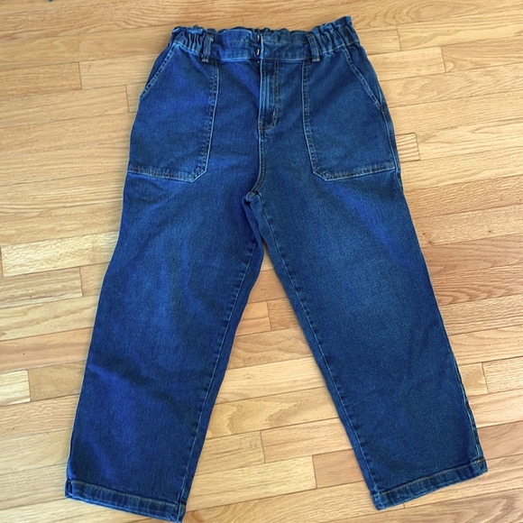 NWOT Scrunched Elastic Waist Blue Jeans, Time and Tru Size 10 - Picture 2 of 5